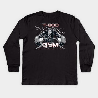 T-800 Gym Kids Long Sleeve T-Shirt